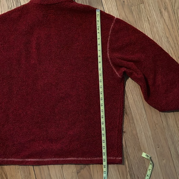 BAXIS fleece 1/4 zip Mens M. Burgundy/Ivory. - Picture 6 of 6